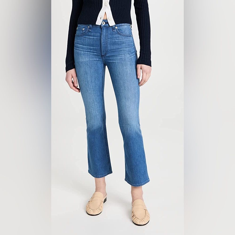 • Rag & Bone • Nina High Rise Ankle Flare Jeans Gravel - Picture 2 of 10